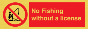 No Fishing without a license